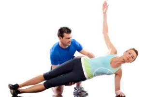 אימון בטן עם מאמן